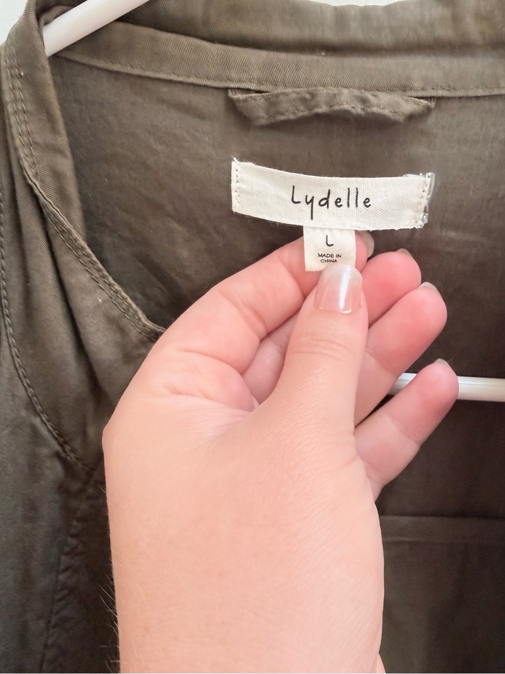 2 for $15 Lydelle Olive Green Utility Vest - Button & Pocket Detail - Picture 2 of 2